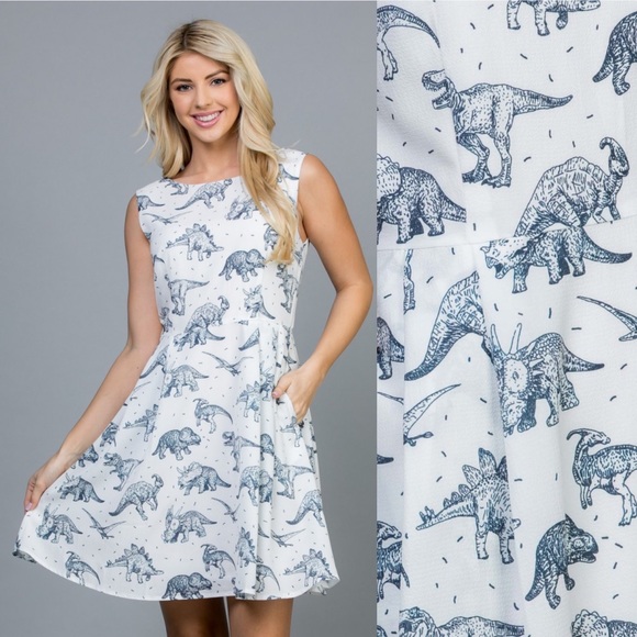 LA Soul Dresses & Skirts - 🦖🦕Dinosaur Prints Skater Dress With Pockets